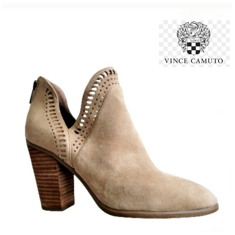 Vince Camuto Split Calf Suede Booties - Like New!!!